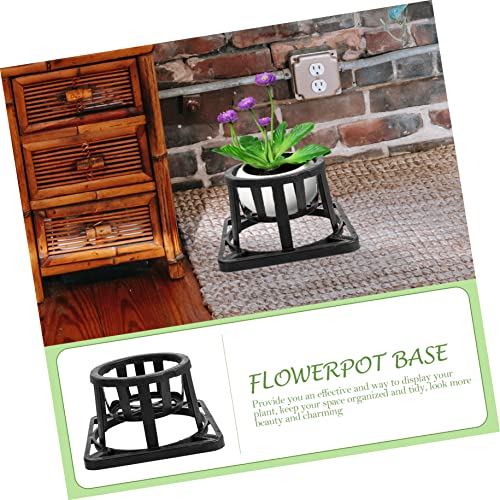 Yardwe 15pcs Indoor Stand Planter Base Home Balcony Adjustable Display Household Green Bonsai Pot Lawn Fixing Container and Round Modern Potted Metal Outdoor for Organizer Shelf Flower