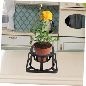 Yardwe 15pcs Indoor Stand Planter Base Home Balcony Adjustable Display Household Green Bonsai Pot Lawn Fixing Container and Round Modern Potted Metal Outdoor for Organizer Shelf Flower