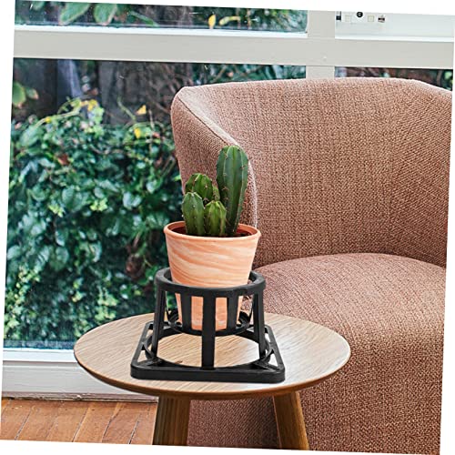 Yardwe 15pcs Indoor Stand Planter Base Home Balcony Adjustable Display Household Green Bonsai Pot Lawn Fixing Container and Round Modern Potted Metal Outdoor for Organizer Shelf Flower