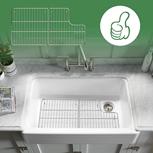 6639-ST Kitchen Bottom Basin Sink Rack for Kohler Whitehaven K-6488 and K-6489 304 Stainless Steel Sink