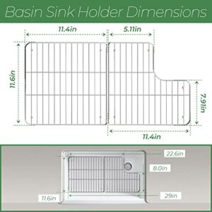 6639-ST Kitchen Bottom Basin Sink Rack for Kohler Whitehaven K-6488 and K-6489 304 Stainless Steel Sink