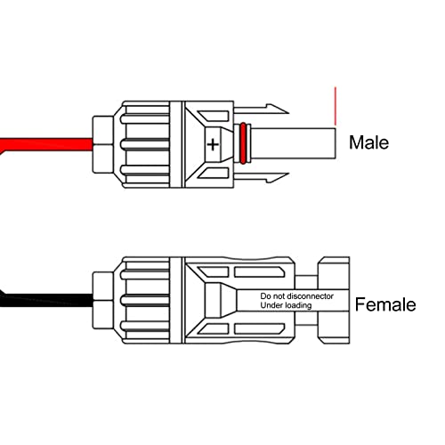 Solar Panel Connector Adapter 16AWG 1.8m Female to Male 2 Cores Copper PVC Solar DC Extension Cord