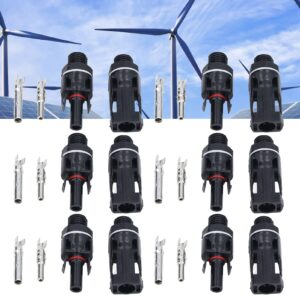 6 Set Solar Connectors Solar End Panel Connector Brass PPO Waterproof Solar Connectors Solar And Wind Power Parts And Accessories