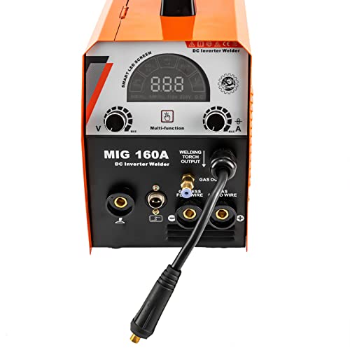 MIG Welder Welding Weld Machine 160A 110/ 220V Dual Voltage Gas/Gasless Digital,3 In 1 Mig Welder ARC Lift Mig Gasless Dual Voltage, Flux Core Wire IGBT Multifunctional Welding Machine