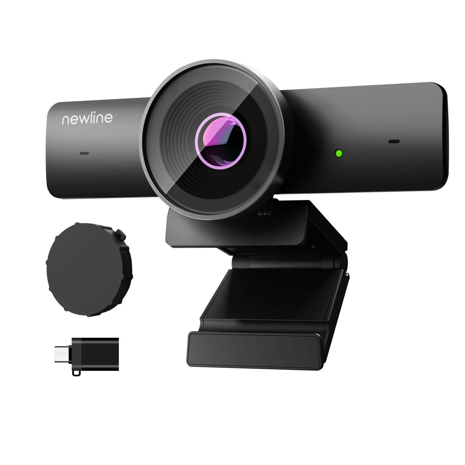 newlinework Full HD 1080P Webcam, Noise-Canceling Webcam with Microphone, Conference Webcam, Privacy Webcam Cover, 85°FOV USB Webcam, Plug and Play, Web Camera Works with Zoom/Skype/Teams, PC/Mac