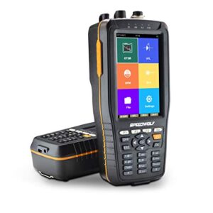 speedwolf 1310/1550nm 22/20db handheld 4in1 otdr +vfl+opm+ols 4" touchscreen 60km otdr fiber optic tester with sc(apc)+fc(apc)+fc to lc(apc) adapter(otdr22f-t1-1)