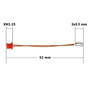 3PCS Official Sprite Extruder Pro Temperature Sensor, NTC 100K B3950, 300℃ High Temperature Thermistors