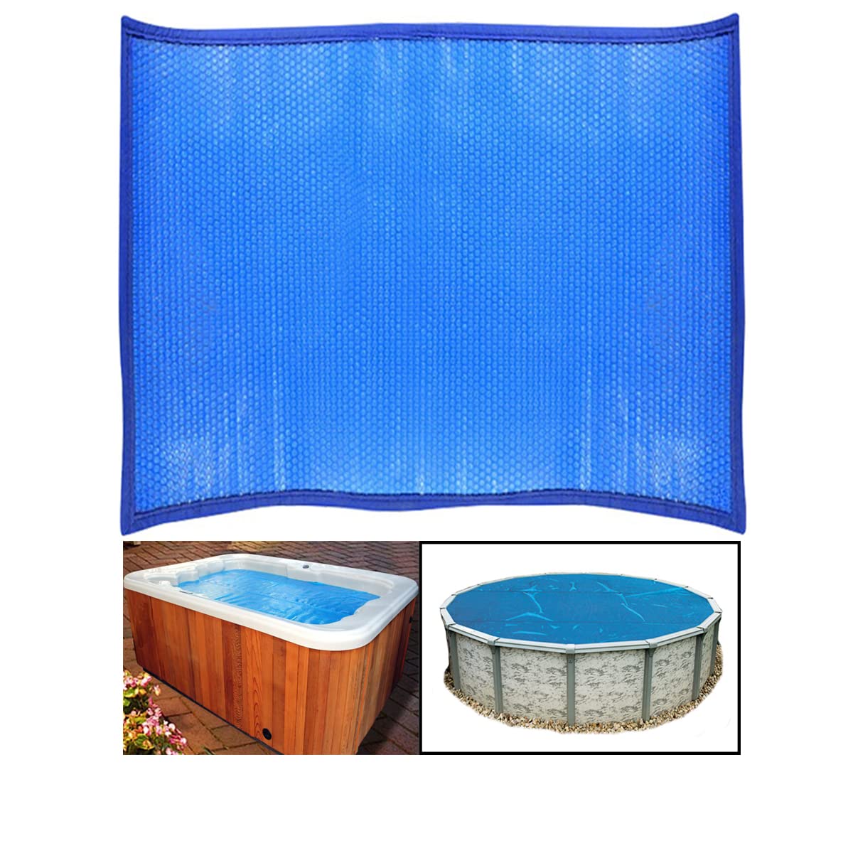 9x9ft 16-mil Spa Hot Tub Solar Cover - UV Resistant Hot Tub Thermal Insulation Blanket - Insulated Hot Tub Bubble Cover - Thermal Blanket for Hot Tub - Insulation Thermal Cover