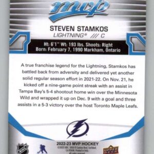 2022-23 Upper Deck MVP #2 Steven Stamkos Tampa Bay Lightning NHL Hockey Trading Card