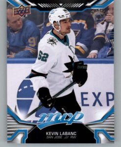 2022-23 upper deck mvp #170 kevin labanc san jose sharks nhl hockey trading card