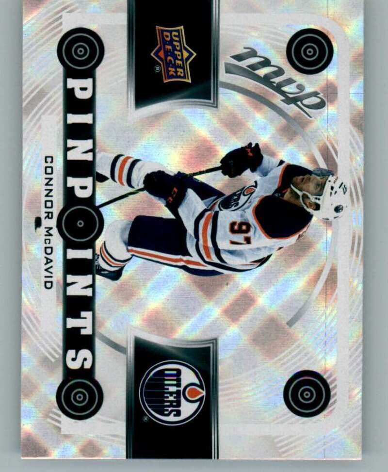 2022-23 Upper Deck MVP Pinpoints #PP-25 Connor McDavid Edmonton Oilers NHL Hockey Trading Card