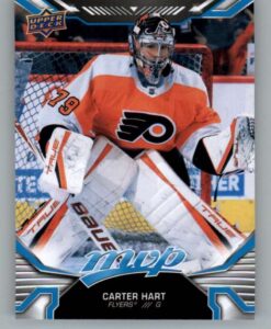 2022-23 upper deck mvp #31 carter hart philadelphia flyers nhl hockey trading card