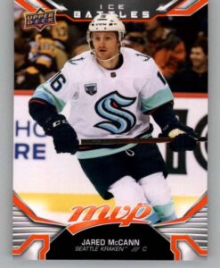 2022-23 upper deck mvp ice battles #209 jared mccann seattle kraken nhl hockey trading card