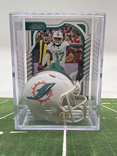 Miami Dolphins NFL Helmet Shadowbox w/Jaylen Waddle card