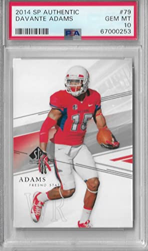 Graded 2014 Upper Deck UD SP Authentic Davante Adams #79 Rookie RC Football Card PSA 10 Gem Mint