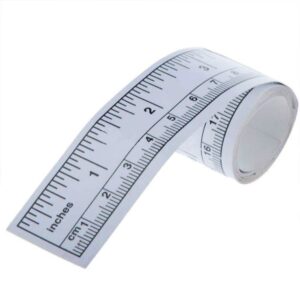 self-adhesive measuring tape, double scale stick on workbench ruler, sticky tape measure for work bench, saw table, drafting table, 36"