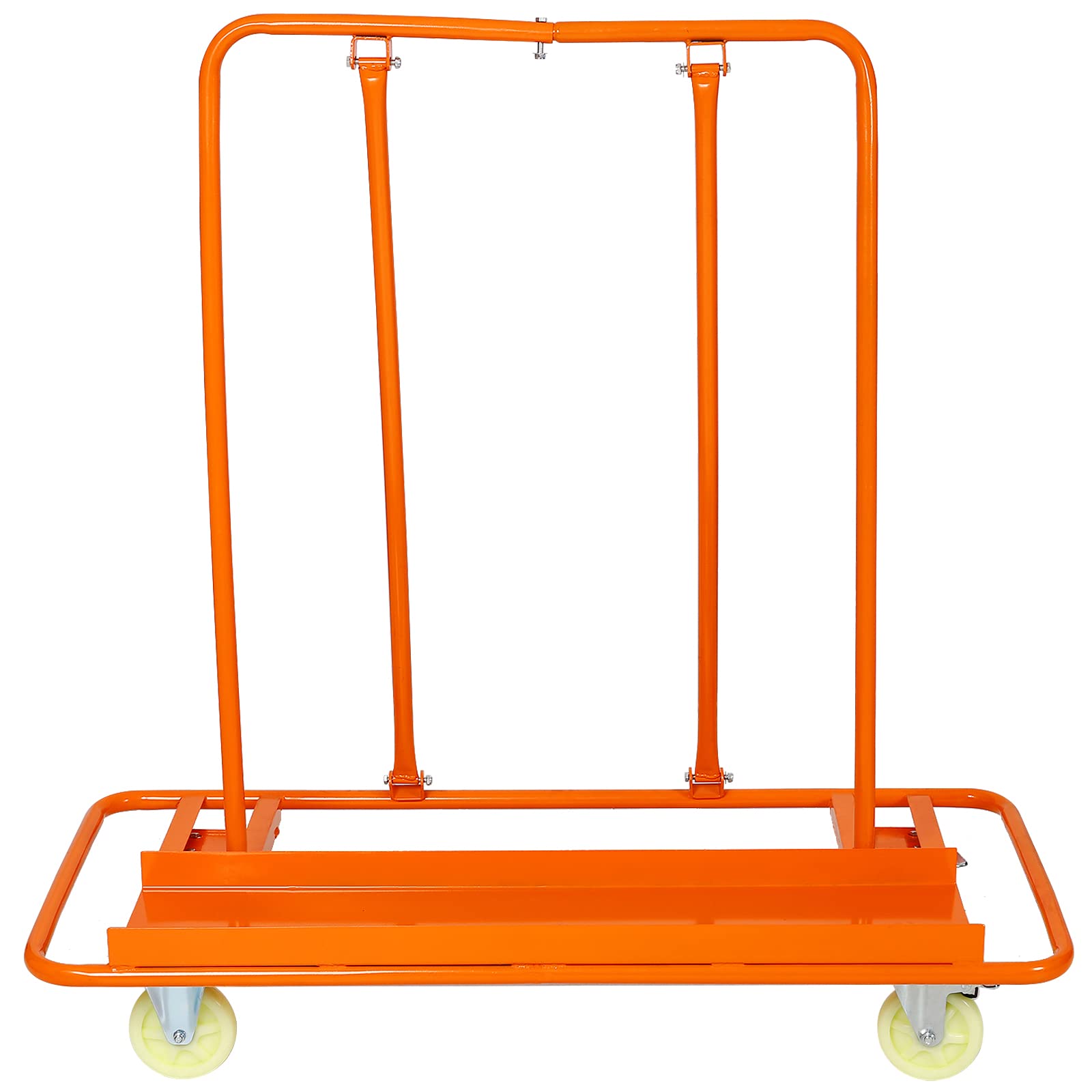Veemuaro Heavy Duty Drywall Sheet Cart, Panel Dolly Cart 1600LBS Load Capacity with Four 5" Wheels, Service Cart for Garage, Home, Warehouse (Orange)