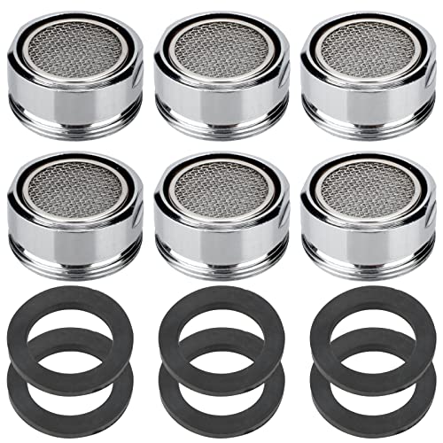 6 Pcs Faucet Aerator 22 mm Screw on Aerator for Sink Faucet Sink Faucet Aerator Replacement for Bathroom Kitchen and Garden