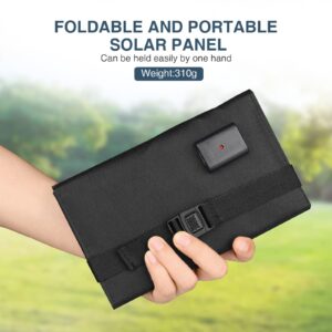 Portable Foldable Solar Panel 6W for Outdoor Charging USB Device Power Bank Earbuds Fans etc.(Not Very Suitable for Charging The Cellphone Directly)