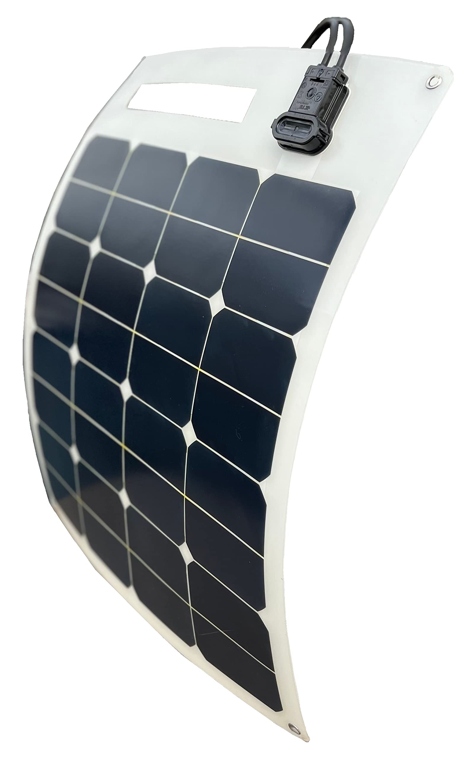 Sol-Go 50W Flexible Solar Panel with Handle, Built with Sunpower Maxeon Solar Cells, 12V, Off Grid Solar Power Compatible with Portable Power Station, Designed and Engineered in The US