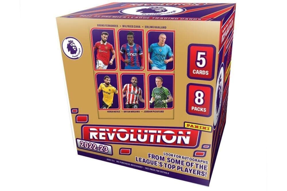 2022-23 Panini Revolution Soccer Hobby Box (8 Packs/5 Cards)