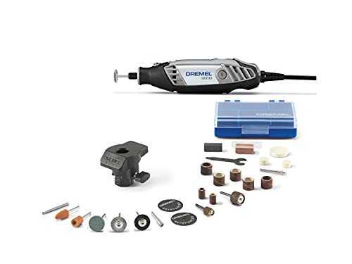 Dremel 3000-1/24 Variable Speed Rotary Tool Kit 1 Attachment & 24 Accessories, Ideal Variety Crafting and DIY Projects Cutting, Sanding, Grinding, Polishing, Drilling, Engraving (Renewed), 25 Piece