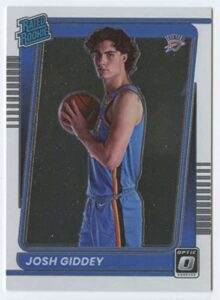 2021-22 donruss optic #152 josh giddey rated rookies rc rookie oklahoma city thunder nba basketball trading card