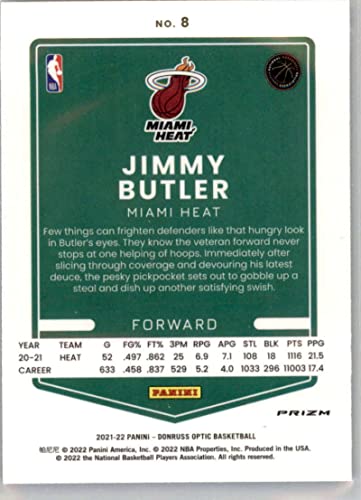 2021-22 Donruss Optic Blue Velocity #8 Jimmy Butler Miami Heat NBA Basketball Trading Card