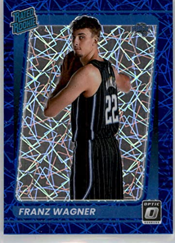 2021-22 Donruss Optic Blue Velocity #185 Franz Wagner Rated Rookies RC Rookie Orlando Magic NBA Basketball Trading Card