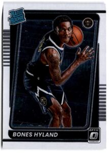 2021-22 donruss optic #194 bones hyland rated rookies rc rookie denver nuggets nba basketball trading card