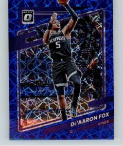 2021-22 donruss optic blue velocity #85 de'aaron fox sacramento kings nba basketball trading card