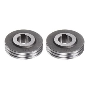 harfington 2pcs mig welder wire feed drive roller 35x12x11x4mm keyway width roll parts replacement u groove 0.04"