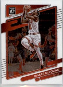 2021-22 donruss optic #28 demar derozan chicago bulls nba basketball trading card