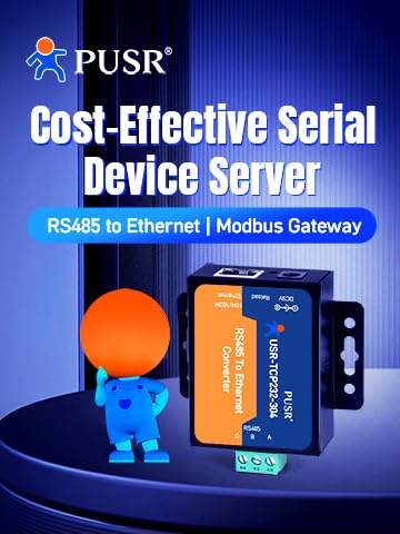 PUSR TCP232-304 RS485 to TCP/IP Converter Serial Device Server Support Modbus Gateway Built-in Webpage RS485 to Ethernet Converter