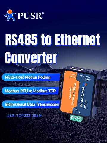 PUSR TCP232-304 RS485 to TCP/IP Converter Serial Device Server Support Modbus Gateway Built-in Webpage RS485 to Ethernet Converter