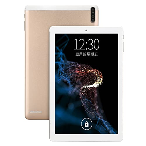 GOWENIC 10.1 Inch Tablet, 6GB RAM 128GB ROM 8800mAh Battery Octa Core IPS Touchscreen Tablets, Dual Sim Card, 5MP 13MP Camera, Anti Blue Light