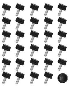 1/4" unc thread adjustable furniture levelers - 30 pcs screw on leveling feet - galvanized steel furniture feet for table, chair, patio and outdoor furniture legs