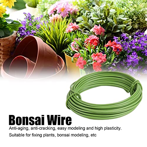 Yuehuam 32.8ft Bonsai Training Wire Large Roll Plastic Coated Flower Art Soft Iron Wire Handmade DIY Household Gardening Supplies