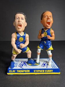 stephen curry & klay thompson 'g.s. warriors' signed bobblehead fanatics a591060 - autographed nba figurines