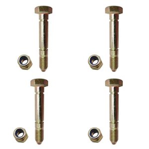 4 pack 51001500 replacement shear pin bolts & nuts fits ariens 51001 51001500 snowblowers