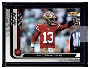 brock purdy rc 2022 panini instant /3418 rookie #134 49ers mt-mt+ nfl football