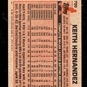 1983 TOPPS #700 KEITH HERNANDEZ NMMT CARDINALS