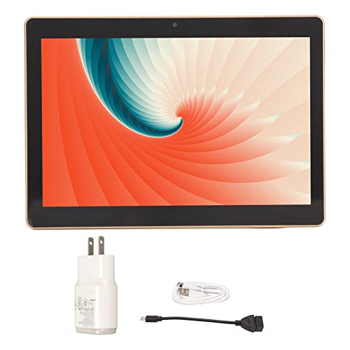 Tablet, 10.1 Inch Tablet Octa Core Black 10.1 Inch Processor CPU for Home (US Plug)