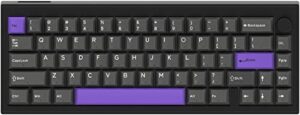 hyekit finalkey cidoo v65 r2 wireless gaming mechanical keyboard, cnc aluminum frame, bluetooth/usb wired, via programmable, hot swap, gasket mount, 65% keyboard, rgb backlit, for win/mac, black