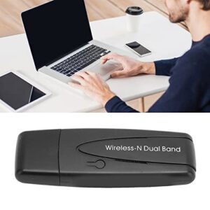 WiFi Adapter, Dual Band 2.4Hz 5GHz 600Mbps USB Wireless Network Adapter Dual Antenna Strong Penetration for Computer