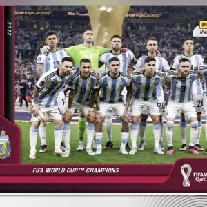 2022 Panini Instant World Cup Champions Argentina Team Set -12 Total Cards including Lionel Messi, Julian Alvarez RC, Angel Di Maria, Alexis Mac Allister, Rodrigo De Paul, Enzo Fernandez RC, Nahuel Molina, Nicolas Otamendi, Cristian Romero, Nicolas Taglia