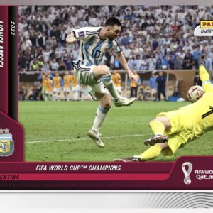 2022 Panini Instant World Cup Champions Argentina Team Set -12 Total Cards including Lionel Messi, Julian Alvarez RC, Angel Di Maria, Alexis Mac Allister, Rodrigo De Paul, Enzo Fernandez RC, Nahuel Molina, Nicolas Otamendi, Cristian Romero, Nicolas Taglia