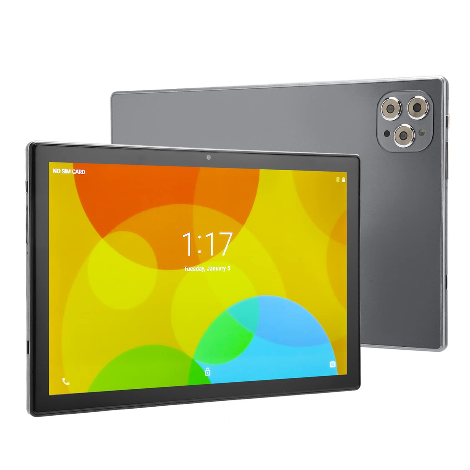 ciciglow 10.1in Tablet, 6GB RAM 128GB Storage, 1600x2560 IPS HD Display, Octa Core CPU, 8MP+24MP Camera, 5000mAh, 5G WiFi, GPS (Gray)