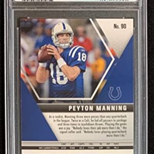 Peyton Manning 2020 Panini Mosaic Football Card #90 Graded PSA 10