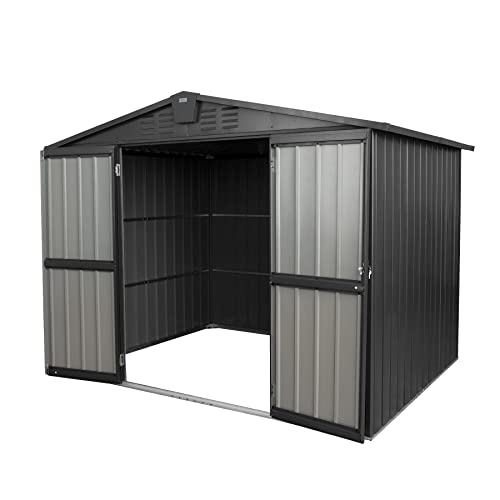 Domi Outdoor Storage Shed 8.2' x 6.2', Metal Steel Utility Tool Shed Storage House with Double Lockable Doors & Air Vent for Backyard Garden Patio Lawn